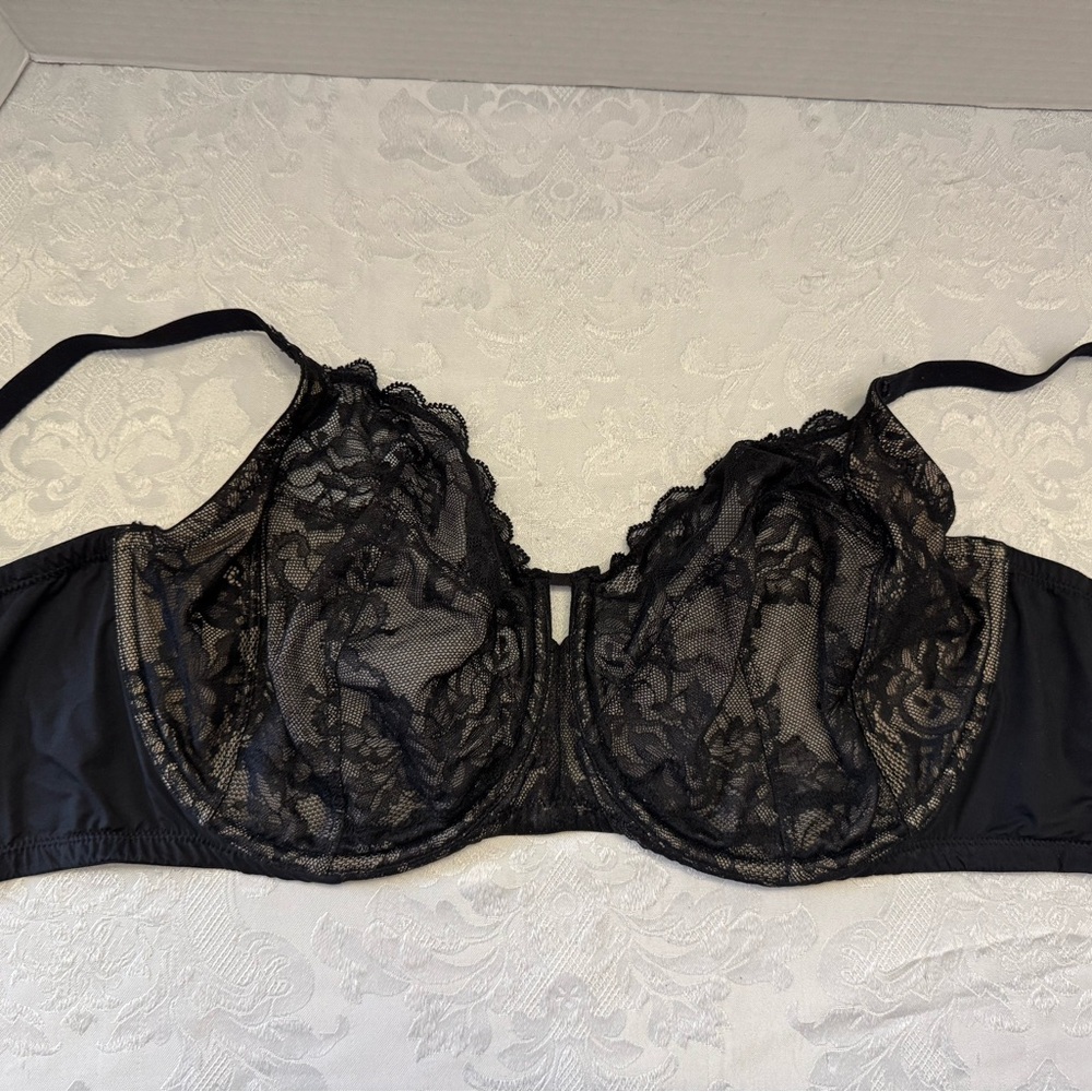 Natori Bra 40DDD Statement Full Fit Lace Unlined Underwire 746211 Black - Picture 8 of 9